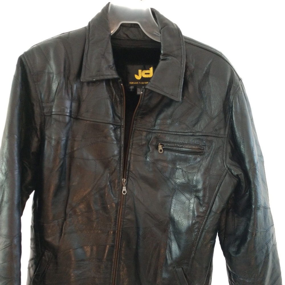 009 Vintage JD Black Leather Jacket.